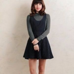 pinstripe overall dress